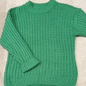 SO Women's Vibrant Green Crew Neck Sweater
